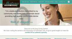 Desktop Screenshot of mustangfamilydental.com