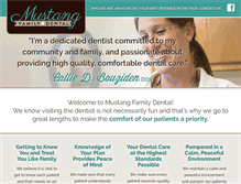 Tablet Screenshot of mustangfamilydental.com